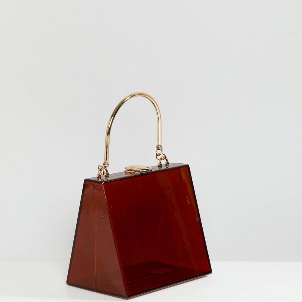 ASOS Design Triangular Plastic Clutch Bag